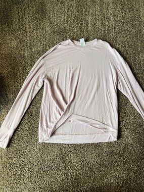 all in motion Pale Pink Long Sleeve Crewneck Top